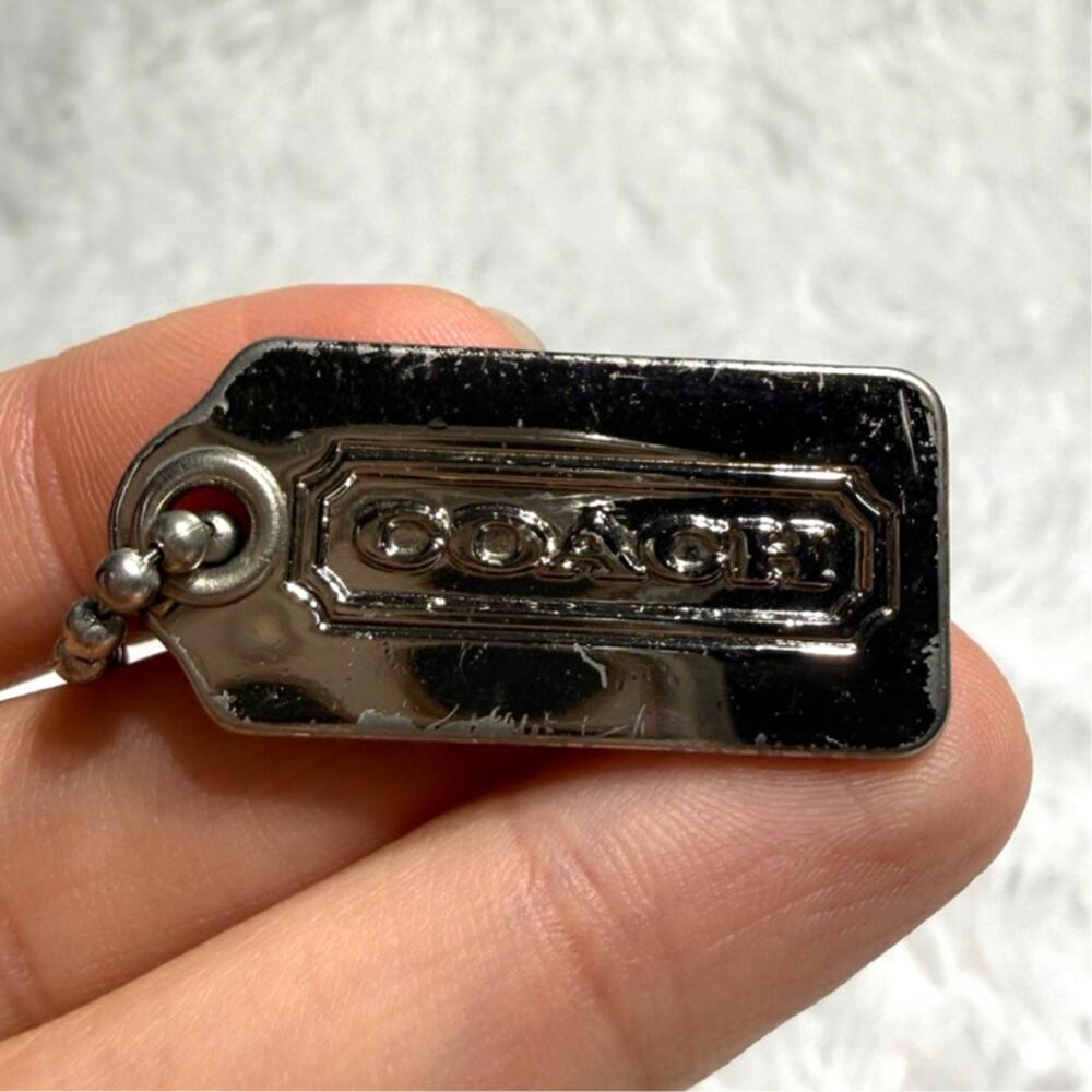 1" COACH Metal Fob Bag Charm Hang tag Hangtag